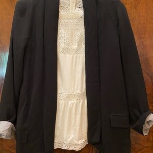 NWT Cartonnier Anthropologie black lined blazer